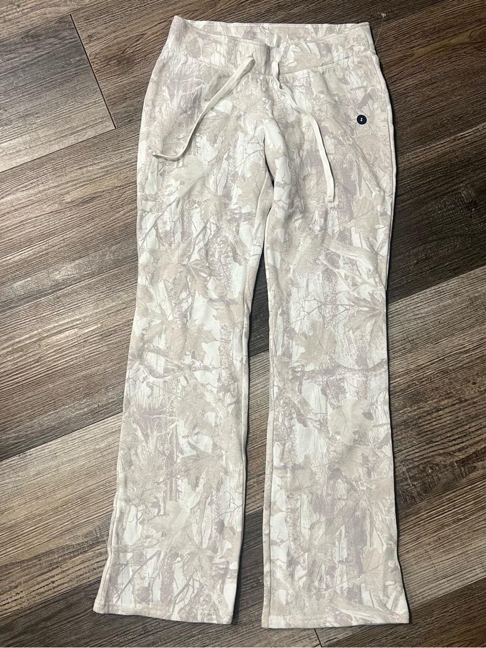Hollister Cream Patterned Wide Leg Pants
